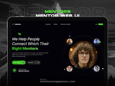 Mentor Website UI Design (User Interface) 3d animation branding graphic design landing logo mentor mentore motion graphics ui uidesign uiux uiuxdesign uiwebsite userinterface webui
