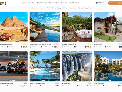 Vacation Listing Landing Page color design figma graphic design typography ui ux web