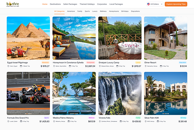 Vacation Listing Landing Page color design figma graphic design typography ui ux web
