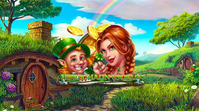 Online casino slot "Leprechaun World" - Logo Splashcreeen design design digital art digital artist digital design gambing art gambling gambling design game art game design graphic design illustration leprechaun leprechaun slot slot design splashscreen splashscreen design