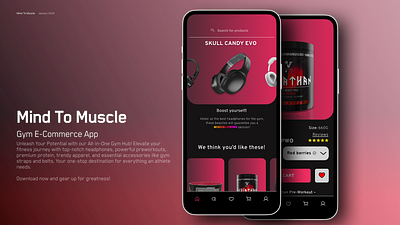 Mind To Muscle - E-Commerce App Design app app design design e commerce e commerce app mobile app ui ui design ux design uxui web design