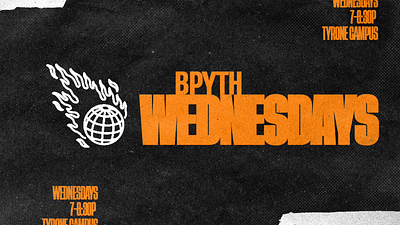 BP Yth Wednesdays adobe aesthetic branding church design fcpx graphic design grunge icons motion graphics photoshop pixel vintage wednesday youth youthgroup