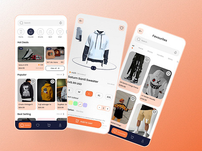 E-commerce Fashion App app clothes design e commerce fashion figma mobile app product design shoes shop shopping store thrift ui uiux uxui