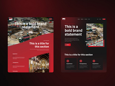 Construction Landing page design directions b2b b2b dark construction homepage design construction landing page design dark design direction design subscription ghostagent homepage design landing page design red subcription ui ux