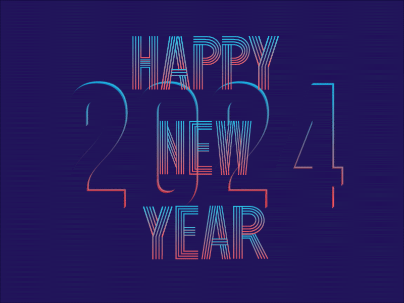 Happy New Year! - Šťastný Nový rok! 🎆 2024 adobe after effects adobe illustrator animation byjane.creative design graphic design happynewyear illustration motion design motiongraphics newyear