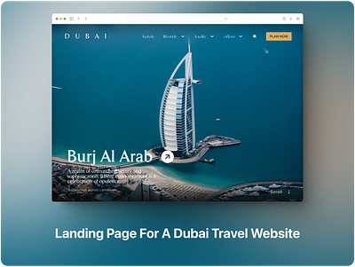 Landing Page for a Dubai Travel Website dubai landing page travel ui ui design web web design