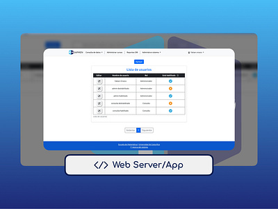 Web Server/App - SAPMEN administration apache cards course crud css download feedback html list log mysql php report server students user userinterface web website