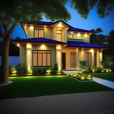 MODERN HOUSE FOR THE NEW YEAR ai photo enhancer ai photo maker ai picture maker ai picture trend design illustration