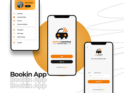 CHAFFUER BOOKING APP app ui book app ui book driver booking ui chauffer app driver ui ui ui for app ui for booking app