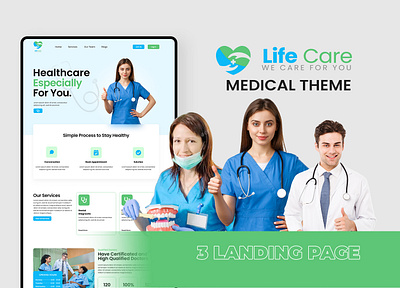 Medical landing Pages ui doctor theme health landing page health ui landing page landing page ui medical medical theme medical ui medical website prototype medical website theme for doctpr