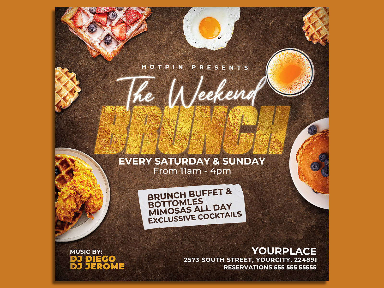 Brunch Flyer Template by Hotpin on Dribbble