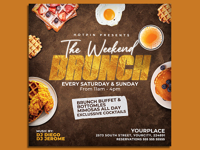 Brunch Flyer Template party flyer