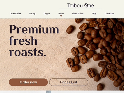 Tribou One - A Coffee Bean Retail Website branding concept design graphic design mockup ui ux web app web application