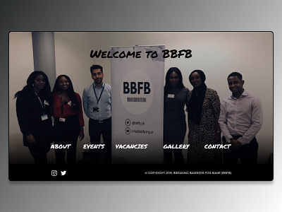BBFB (Breaking Barriers for BAME) | A Front-end overhaul adobe xd branding css development front end html javascript jquery mockup redesign ui ux wireframe