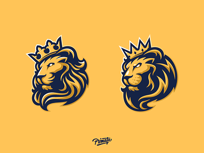 Lions branding illustration king lion lion king logo mascot sport sportlogo team vector
