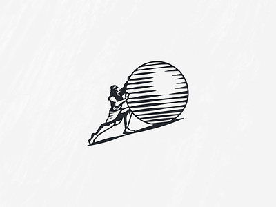 Myth of Sisyphus Logo Icon designer freelance icon illustration logo negative space sisyphus