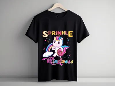 Sprinkle Kindness, kindness Unicorn t shirt design birthday tshirt design brand branding bulk tshirt design bulktshirt bundle t shirt design clothing custome tshirt design customtshirtdesign design etsy shop graphic design illustration merch by amazon print on demand t shirt design free typography unicorn design unicorn tshirt design vector