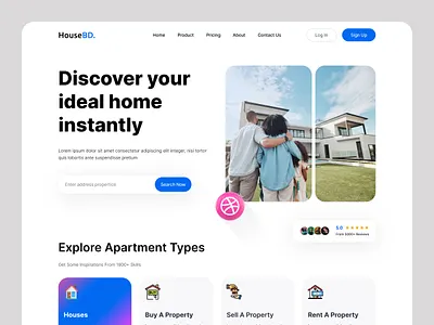 Real Estate Website UI Design : Landing page figma app design figma ui design hero banner landing page landing page design real estate website design real estate website ui design ui ui design ui ux design uiux website design website figma design website ui design website ui ux design