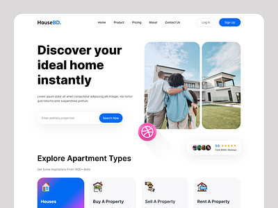 Real Estate Website UI Design : Landing page figma app design figma ui design hero banner landing page landing page design real estate website design real estate website ui design ui ui design ui ux design uiux website design website figma design website ui design website ui ux design