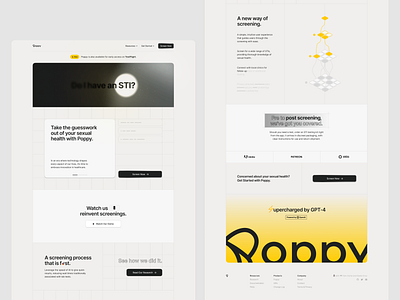 Poppy - Website Design v.2 adobe xd branding design figma flat ios ui website