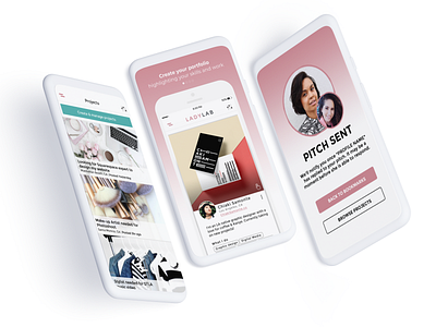 Elevating Entrepreneurial Women With a Gig Marketplace app design ios ladylab mobile network p2p peer to peer premium ui usability testing ux