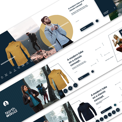 North Wool brand elements brand identity branding clothing hiking outdoors style guide stylescape ui design woods