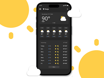 Weather App Interface app design design thinking figma mobile design product design ui design uiux ux design ux reseacher