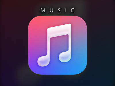 Music / iTunes Icon Recreated design graphic design icon icons illustration itunes logo mac macos macosx music osx recreation