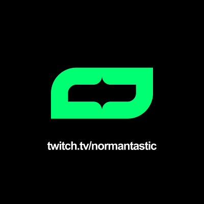 normantastic branding illustration letter n logo design logo type modern n streamer twitch