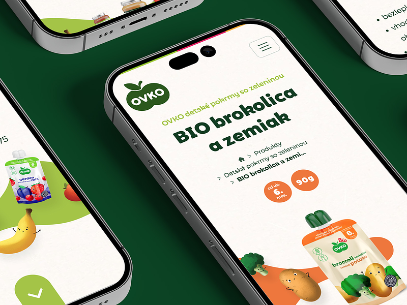 Ovko - website design & developement animation baby food baby meal cannery colorful developement playful real project ui ux web webdesign