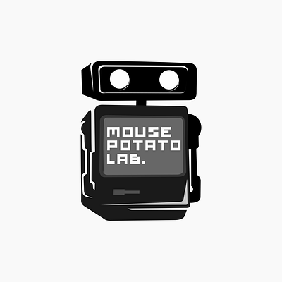 Logo Design for Mouse Potato Lab branding commission design freelance work graphic design graphic designer logo logo design logo design branding logo designer mascot robot vector