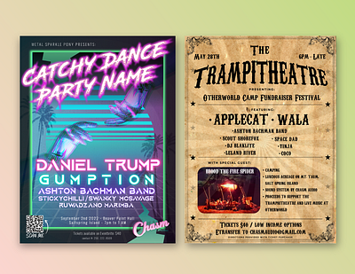 Local Event Posters brandidentity branding design eventposter graphic design graphicdesign musicposter poster ui vector