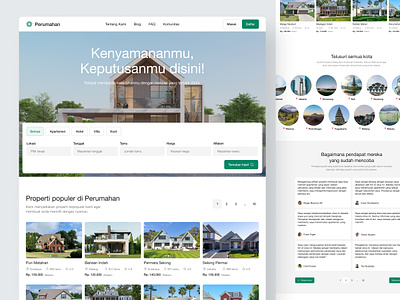 Perumahan - Real Estate Landing Page airbnb apartment architecture booking buy company profile destination estate hotel landing landing page property real esatate agency real estate real estate agent rent renting sell villa web design