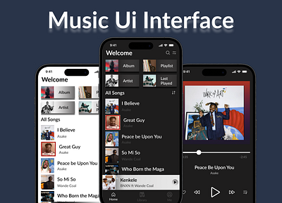 Music Ui Interface design music music ui ui ux