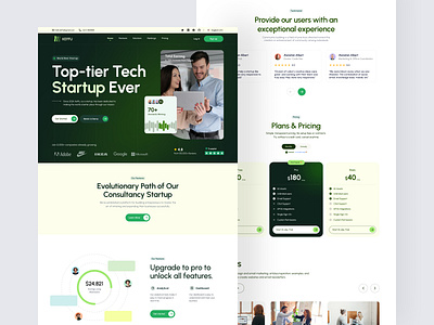 Keffu - Startup Landing Page agency clean creative creative agency design digital agency exploration green homepage landing page startup ui ui design ux design web website
