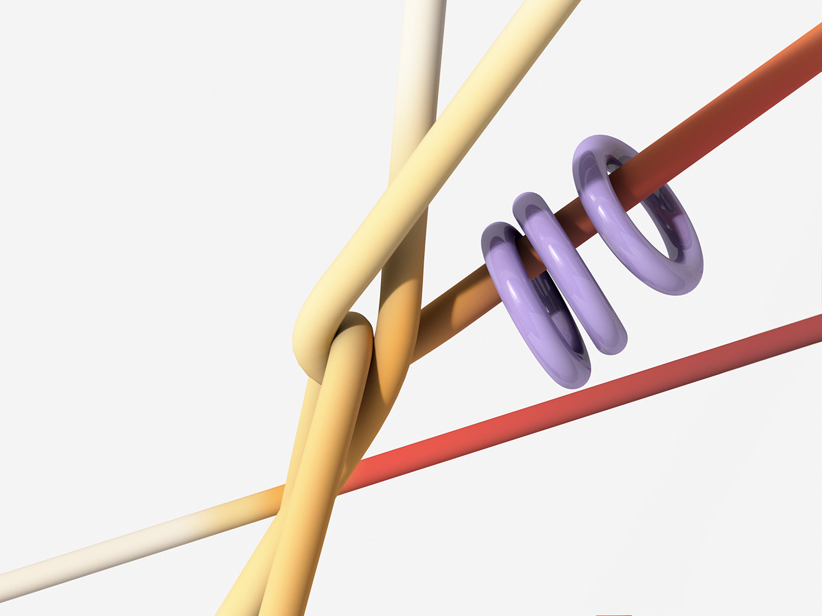 Random Composition I | C4D 3d 3d design c4d cinema 4d color composition design graphic design material rope simulation texture visual design visual identity