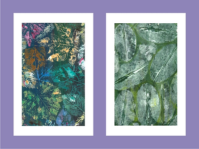 Leaves Abstract Designs 3 and 4 abstract abstract leaves acrylic acrylic painting leaves painting