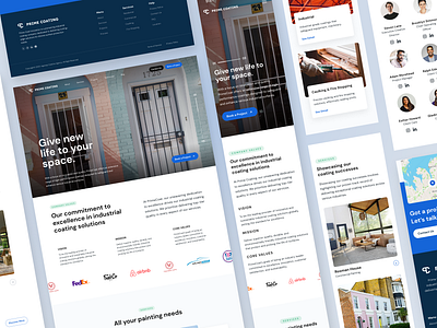 Prime Coating - Desktop & Responsive Preview clean coating collage colors design exterior house industrial interior landing page minimalist real estate residential ui ui design ux web design