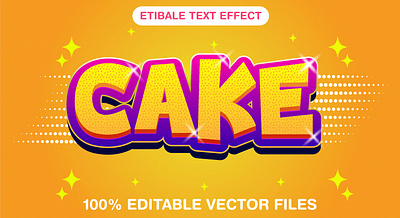 Cake 3d editable text style Template 3d text effect carrot cake dessert fancy graphic design illustration pastry sweet cake vector text mockup