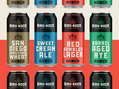 Bird Rock Brewing Co. Can Design ale beer beer branding beer can beer logo brand design branding brewery california can ipa lager logo packaging san diego