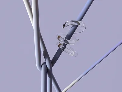 Random Composition II | C4D 3d 3d design c4d cinema 4d color composition design graphic design knot material rope simulation texture visual design visual identity