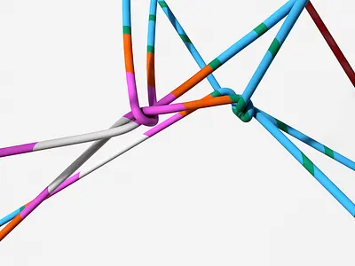 Random Composition III | C4D 3d 3d design c4d cinema 4d color composition design graphic design rope simulation visual design visual identity