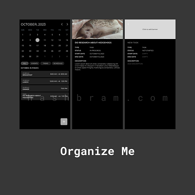 [App Concept] Organize Me app branding design graphic design illustration ui ux