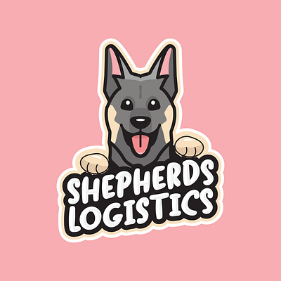Shepherds Logistics branding design dog graphic design illustration initials logistics logo logo type mascot modern shepherd simple ui
