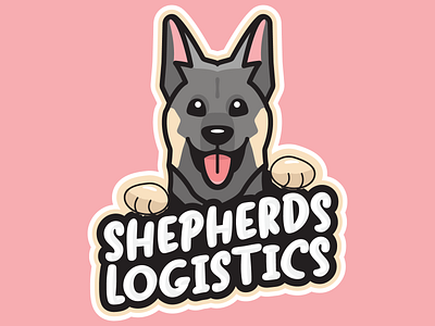 Shepherds Logistics branding design dog graphic design illustration initials logistics logo logo type mascot modern shepherd simple ui