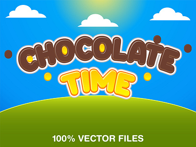 Chocolate Time 3d editable text style Template 3d text effect cake choco chocolate chocolate time graphic design illustration milkshake smooth text vector text mockup