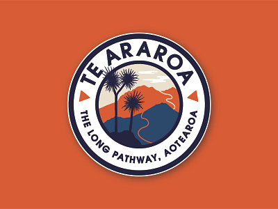 Te Araroa Merchandise adventure logo design merchandise design new zealand outdoors logo sticker design te araroa patch te araroa t shirt te avaria vector logo