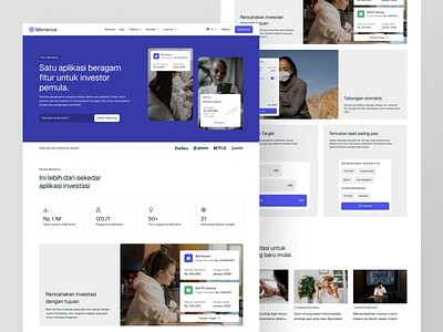 Memence - Investment Website [Feature] bibit clean crypto design feature page finance invest investment investment website minimal minimalist pasar uang pintu reksa dana stock stock website ui web design website website finance
