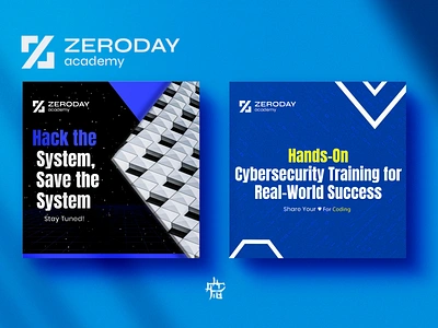 Zeroday Academy Social media posters code design explore graphic design hacking illustration insta instagram media poster posters social system tech ui vector