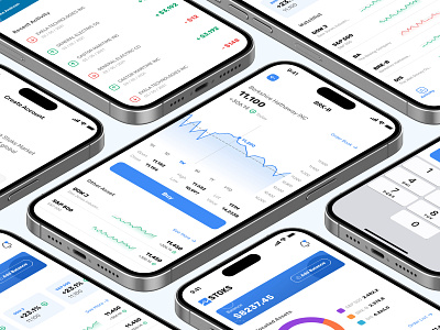 Stock and Trading Stock App app design bitcoin business chart crypto currency finance forex holding invest money nft share stock trading ui design